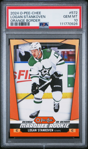 2024 Upper Deck O-Pee-Chee Logan Stankoven Orange Border front