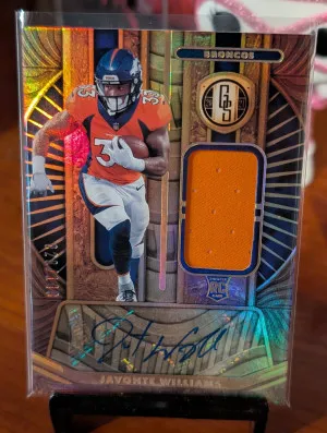 2021 Panini Gold Standard Javonte Williams RPA front
