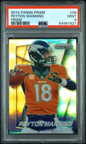 2014 Panini Prizm Peyton Manning Prizm PSA 9! front