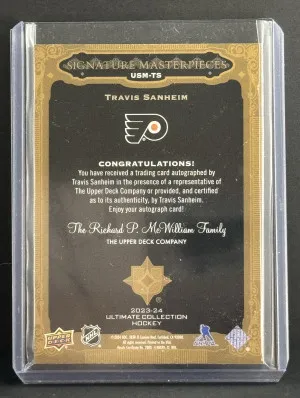 Travis Sanheim Signature Masterpieces back
