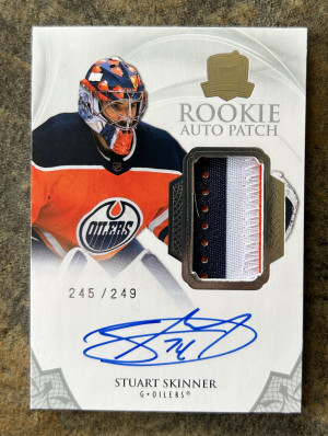 2020-21 UD The Cup Rookie Patch Auto 245/249 #173 Stuart Skinner front