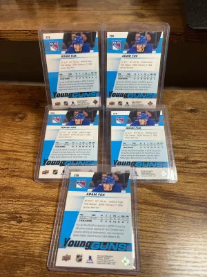 2019 Adam Fox Young Guns X5 back