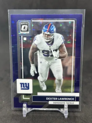 Dexter Lawrence 2022 Panini Donruss Optic Purple Stars Prizm /15 #147 Giants front