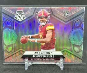 Jayden Daniels 2024 Panini Mosaic NFL Debut Silver Prizm Rookie RC #272 front