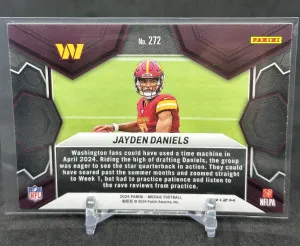 Jayden Daniels 2024 Panini Mosaic NFL Debut Silver Prizm Rookie RC #272 back