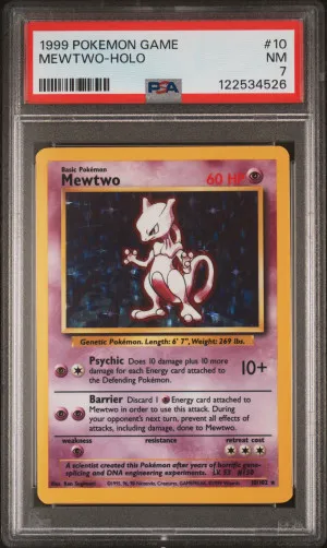 1999 Pokemon Game Mewtwo-Holo front