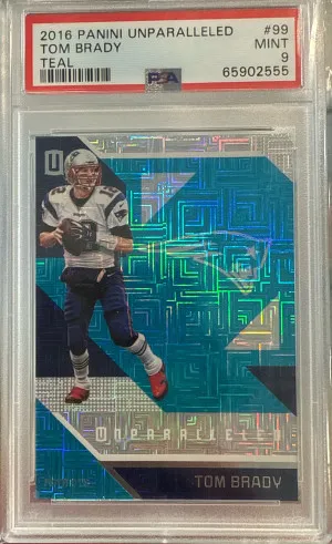 2016 Panini Unparalleled Tom Brady Teal front