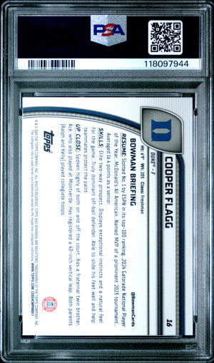 2024 Bowman Chrome University Cooper Flagg back