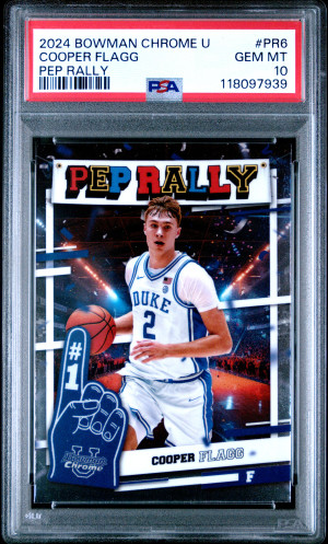 2024 Bowman Chrome University Pep Rally Cooper Flagg front
