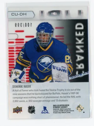2022-23 Synergy #CU-DH Dominik Hasek Cranked Up Red 100/399 back