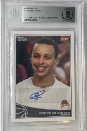 Reprint Stephen Curry auto front