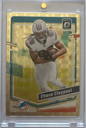 2023 Donruss Optic Chase Claypool Gold Vinyl 1 Of 1 front
