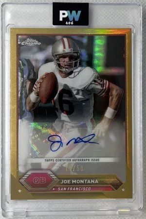 2024 Topps Composite Joe Montana gold /50 auto front