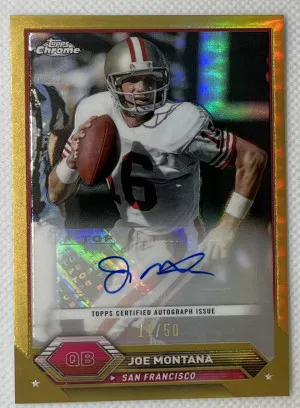2024 Topps Composite Joe Montana gold /50 auto back