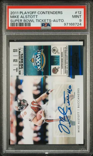 2011 Playoff Contenders Super Bowl Tickets Mike Alstott Super Bowl Tickets-Auto. front