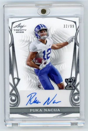 2023 Leaf Trinity #BA-PN1 Puka Nacua Rookie Autograph 32/99 front