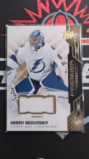 2019-20 Upper Deck Premier Jerseys #22 Andrei Vasilevskiy front
