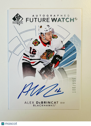 2018 2017-18 Upper Deck SP Authentic Future Watch Alex DeBrincat Rookie 100/999 front