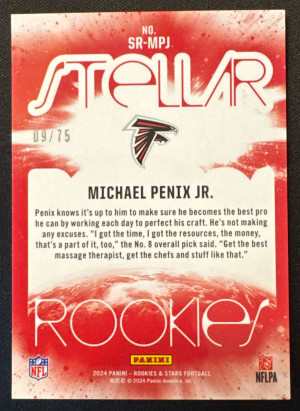 2024 Rookies & Stars Michael Penix Stellar Rookies /75 back