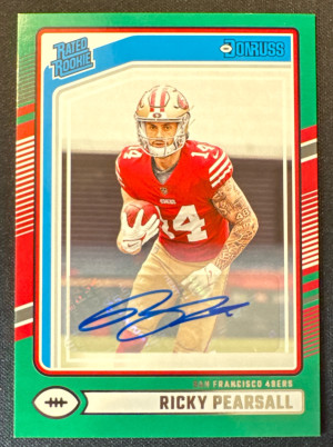 2024 Donruss Ricky Pearsall Green Rookie Auto front