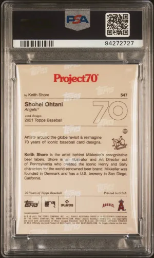 2021 Topps Project70 Shohei Ohtani #547 PSA 10 back
