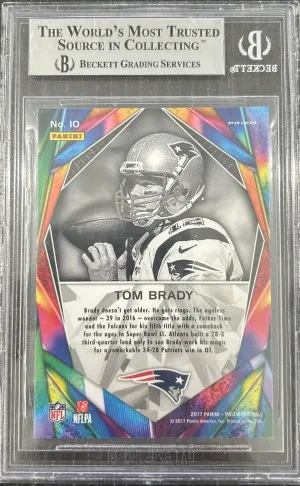 2017 Panini Prizm Tom Brady #10 BGS 9 back
