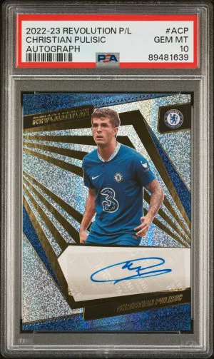 2022-23 Revolution Premier League Auto Christian Pulisic PSA 10 GEM MINT front