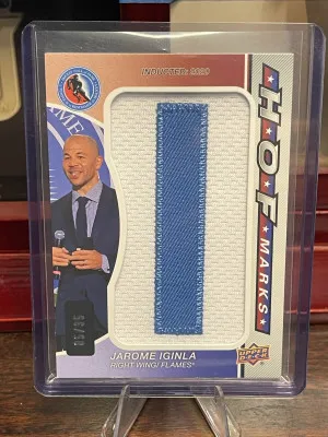 2024-2025 SP Game Used Hockey Hall Of Fame Marks HOF I Jarome Iginla 05/35 Calgary Flames front