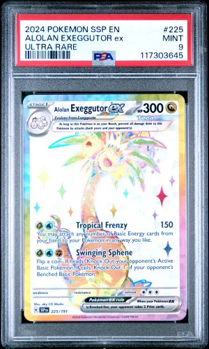 2024 Pokemon Ssp En-Surging Sparks Alolan Exeggutor Ex Ultra Rare front