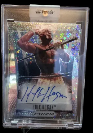 2023 WWE Prizm-Hulk Hogan Throwback Signatures Prizm Auto! front