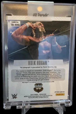 2023 WWE Prizm-Hulk Hogan Throwback Signatures Prizm Auto! back