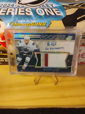 2014 UD SPX Bo Horvat ROOKIES 4 Color Rookie Patch Auto Inscription /50 front