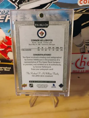 2019-20 Upper Deck Chronology Franchise History Connor Hellebuyck back