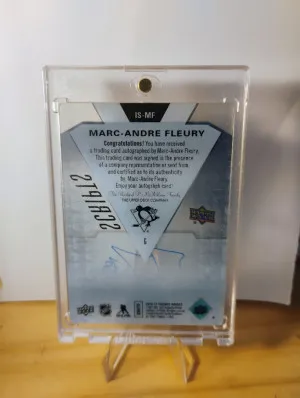 2016 UPPER DECK TRILOGY MARC-ANDRE FLEURY ICE SCRIPTS AUTO-CRISP AUTO-1ST BALLOT HOFER back