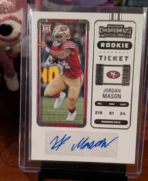 2022 Panini Contenders Jordan Mason Rookie Auto front