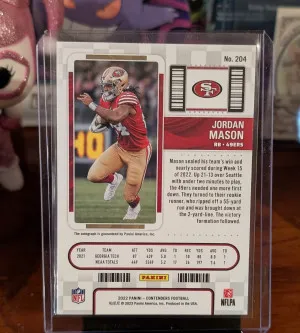 2022 Panini Contenders Jordan Mason Rookie Auto back