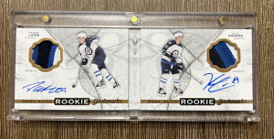 2016-17 UD The Cup Dual Auto Rookie Bookmarks 01/18 #DARB-LC Kyle Connor & Patrik Laine front