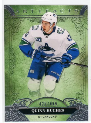 2020-21 Artifacts Quinn Hughes /499 front