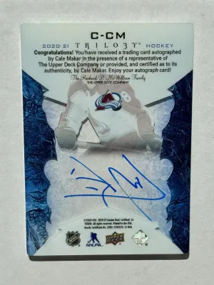 2020-21 Trilogy Crystallized Auto Cale Makar back