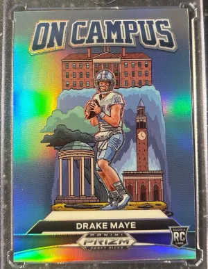 2024 Prizm Draft Picks CASE HIT Drake Maye On Campus front