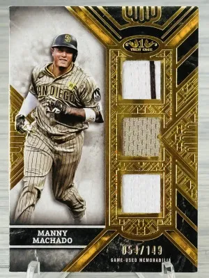 2025 Topps Tier One -  Manny Machado #T1TR-MM /149 Game Used San Diego Padres front