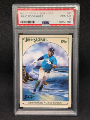 Julio Rodriguez 2023 Topps X Bob Ross #43 PSA 10 - Mariners front
