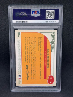 Julio Rodriguez 2023 Topps X Bob Ross #43 PSA 10 - Mariners back