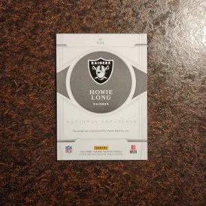 2021 Panini National Treasures Signatures /99 Howie Long Auto HOF back
