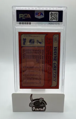 1985 Topps Wayne Gretzky PSA 8 back
