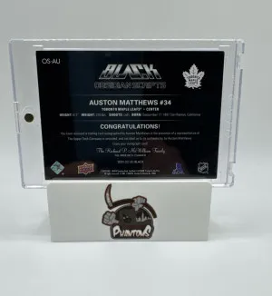 2021-22 Upper Deck Black Auston Matthews Obsidian Scripts Auto /15 back