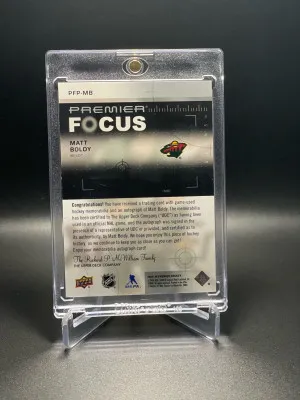 2023-24 Upper Deck Premier Focus Auto Patch Matt Boldy /50 #PFP-MB back