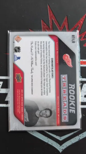 2021-22 Upper Deck Rookie Threads Retro #RTLR Lucas Raymond back