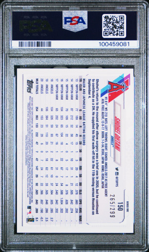 2021 Topps Shohei Ohtani #150 Orange PSA 9 back