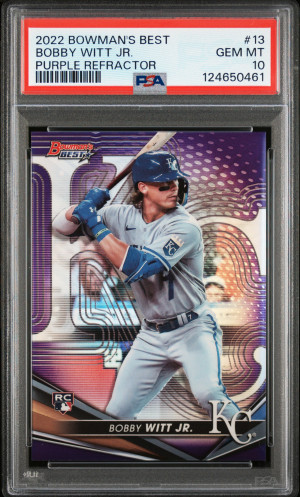 2022 Bowman's Best Bobby Witt Jr. Purple Refractor front
